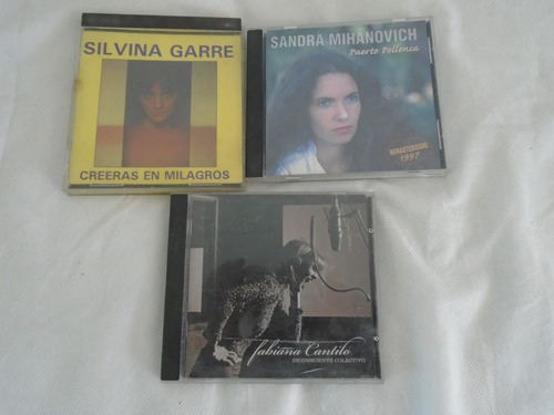  3 Cds De Silvina Garre/ Sandra Mihanovich/fabiana Cantilo