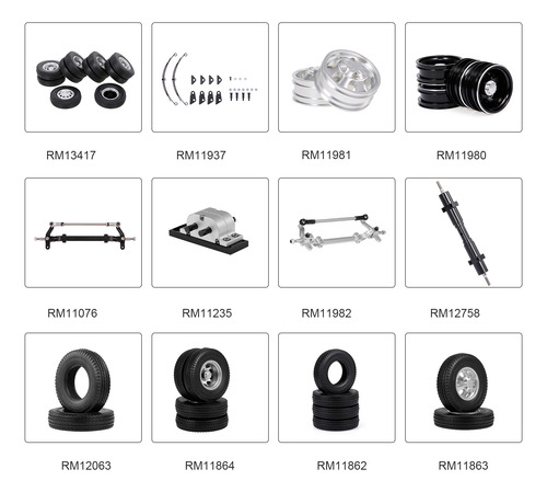 Neumáticos Rc Para Camión, 4 Unidades, Neumáticos De Goma De