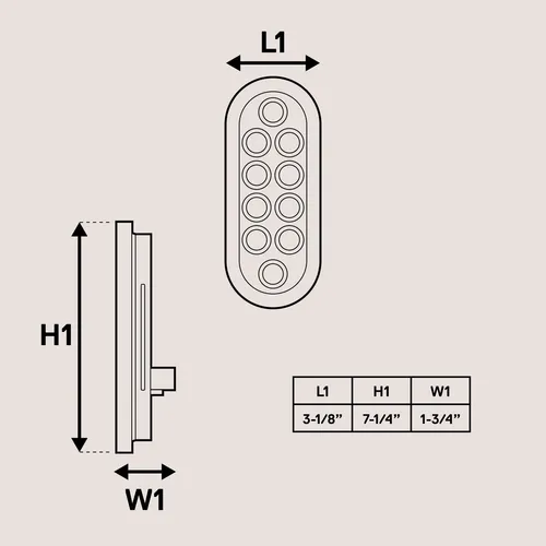 Kit De Luces Traseras True Mods 6 Led Ovaladas Rojas, 2 Unid