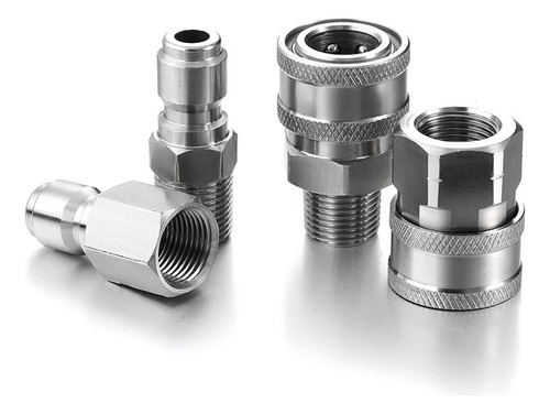 W Conector Rápido Macho Hembra De Acero Inoxidable Npt De S