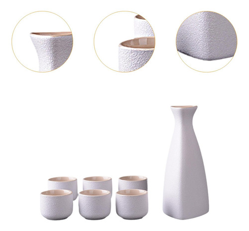 Set De Sake De Cerámica Copa De Bote De Sake Triangular