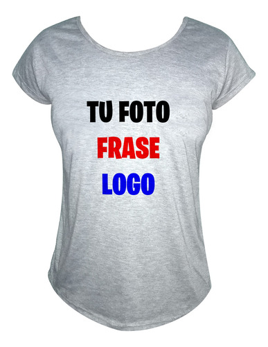 Remera Sublimada Dama Mujer Personalizada Foto Logo Frase