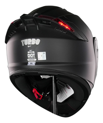 Casco Kov Turbo Negro Mate Abatible S