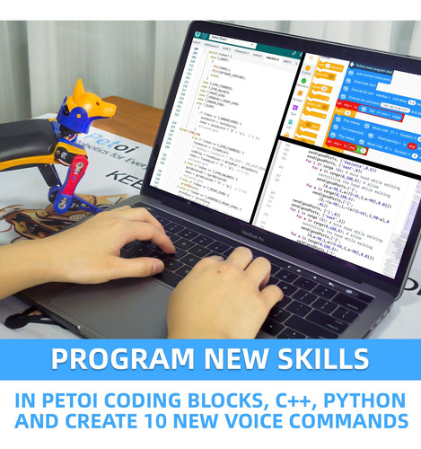 Kit De Robot De Codificacion Stem Petoi Dog Bittle X -azul