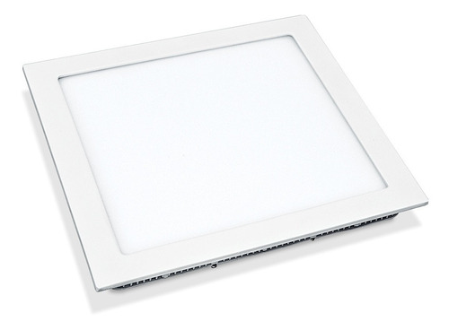 Painel Paflon Luminária Embutir Quadrada Branca Flat Led 24w Cor Branco 110V/220V