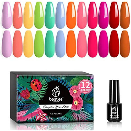 Beetles 12 Pc Kit De Esmalte De Uñas De Gel De Macarrón - Dí