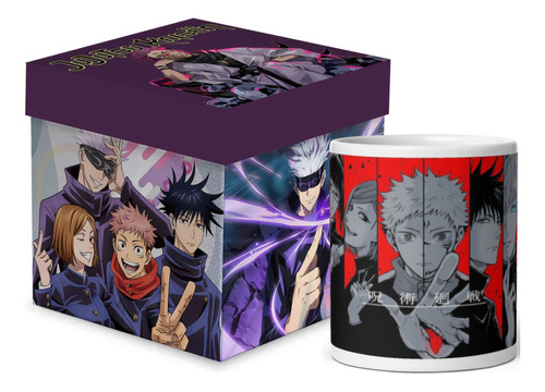 Taza Jujutsu Kaisen Manga Anime Con Caja Para Regalo