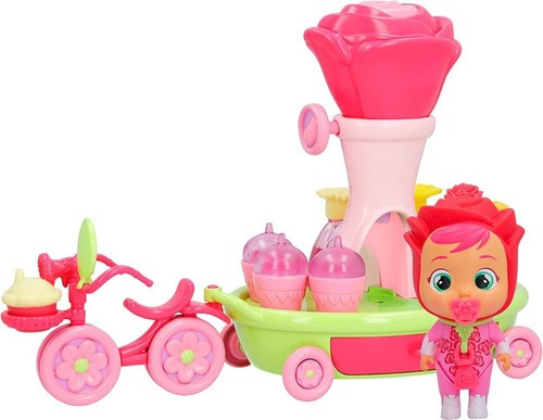 Cry Babies Magic Tears Happy Flowers Carrito Con Bicicleta