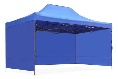 Toldo 3x4.5 Metros Plegable Con Paredes Y Techo Carpa Color Azul