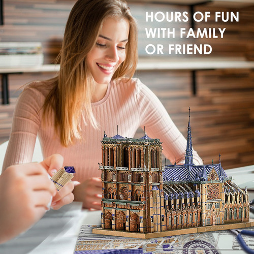 Quebra-cabeças De Metal 3d Catedral De Notre Dame, Modelo Di