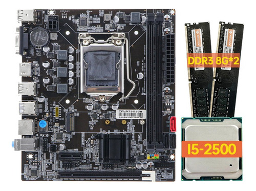 Kit De Placa Madre Mougol B75, Cpu Intel I5-2500 Y 16 Gb De