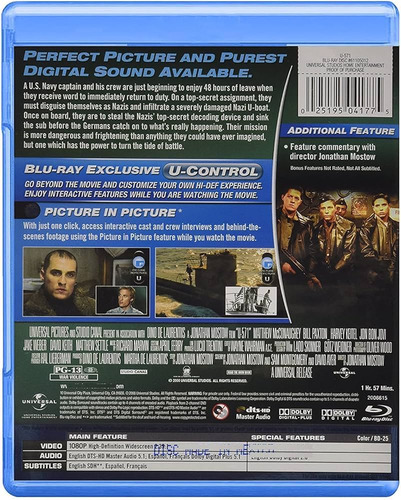 U-571 Película Blu-ray Importado
