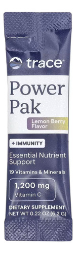 Trace Minerals Power Pak+inmunidad 30 Sachets,186g Sabor Lemon-berry