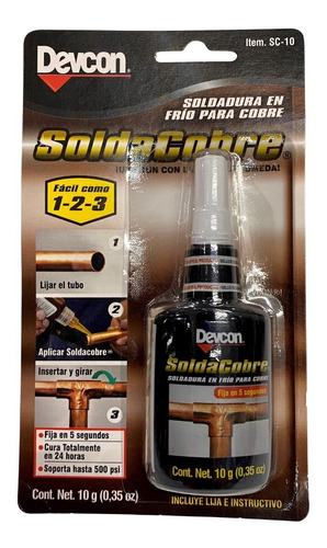 Soldacobre Soldadura En Frio Para Cobre Devcon Sc-10