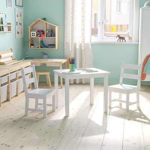 ~? Flash Furniture Kids Solid Wood Table And Chair Set Para 