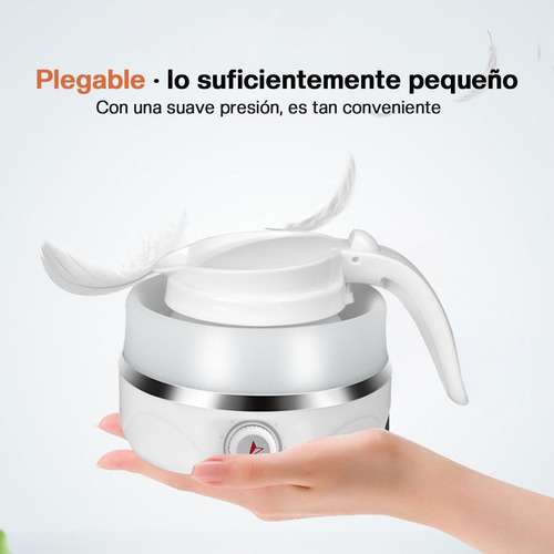 Chaleira Elétrica Portátil Dobrável Com Silicone