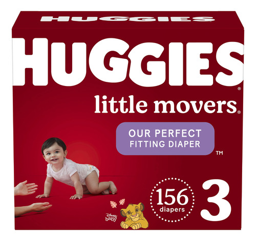 Panales Para Bebe Huggies, Little Movers, Multicolor,