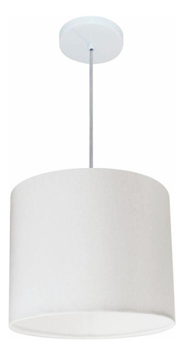 Lustre Pendente Cilíndrico Md-4143 35x25cm Branco Bivolt