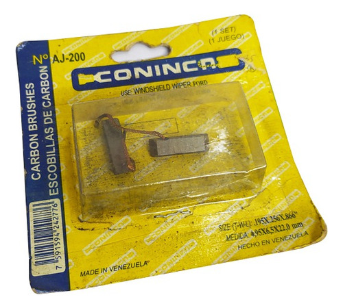 Carbones Limpia Parabrisas Aj-200, Ford, Marca Coninca