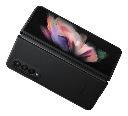 Case De Cuero Original Samsung Galaxy Z Fold 3 5g - Negro