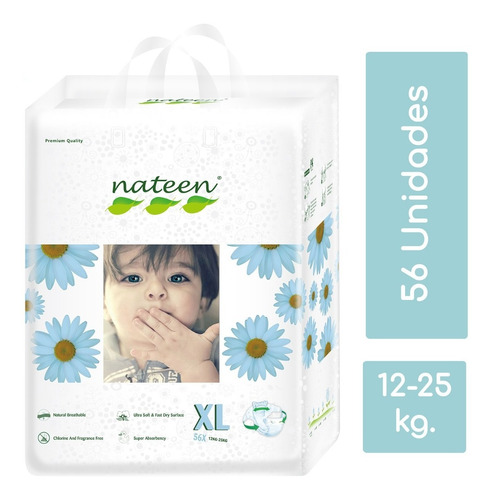 Pañales Ecológicos Nateen Premium Xl 56 Unidades