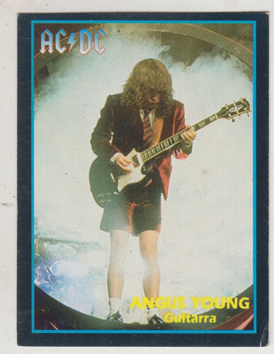 1994 Tarjeta Rock Cards Angus Young De Ac/dc Argentina Raro