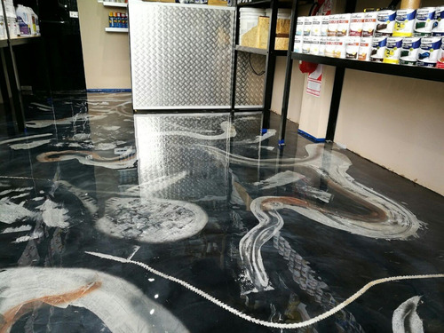 Imagen 3 de 8 de Resina Epoxica Transparente Autonivelante Piso 3d X M2