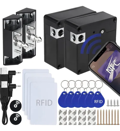Cerradura De Gabinete Oculta Rfid, Paquete De 2 Unidades Co