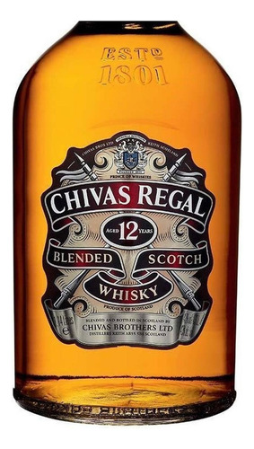 Pack De 4 Whisky Chivas Regal Blend 12 Años 1 L