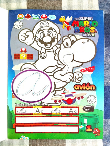 Libro Para Colorear Mario Bros Mi Primer Cartilla
