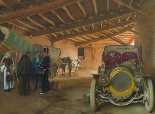 Ramón Casas - La Cochera - 1907 - Lámina 45x30 Cm.