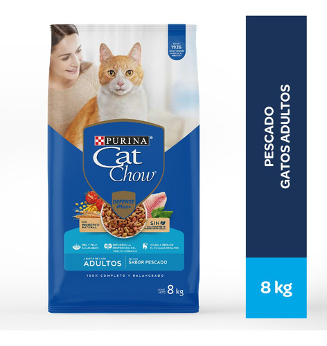 Alimento De Gato Cat Chow Adultos Pescado 8kg