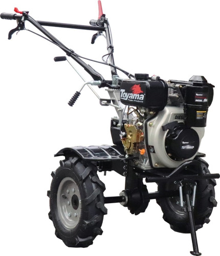 Imagen 1 de 3 de Motoazada Diesel 11 Hp Con Llantas Y Rotovator 1.35 M