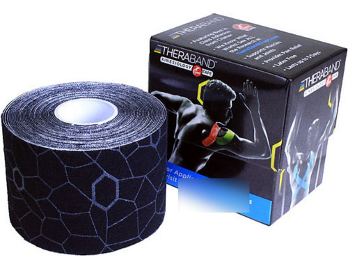 Theraband Tape Cinta Kinesiologica Vendaje Neuromuscular 5m Color Negro