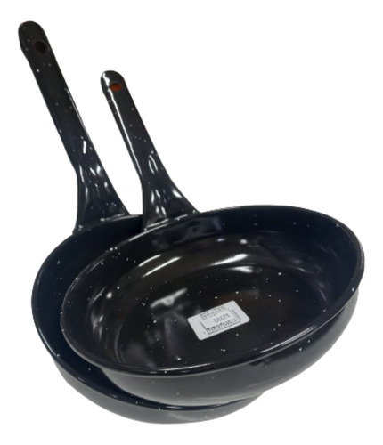 Sarten Enlozado Vitrificado N 22 Apta Induccion Vitrificada Negro