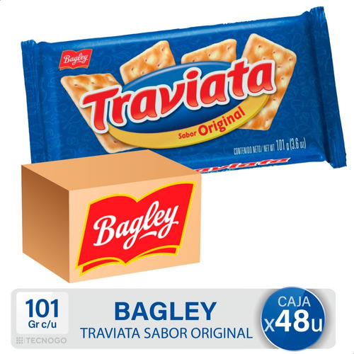 Caja Galletitas Crackers Traviata Bagley Pack - Mejor Precio
