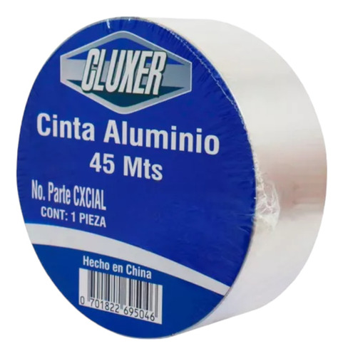 Cinta De Aluminio Cluxer 2 PuLG X 45m Mod: Cxcial / Aire A.a