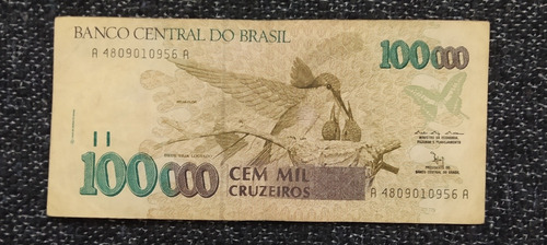 Billete 100.000 Cruzeiros Brasil 1993