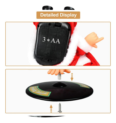 Sdd Brinquedo De Papai Noel Dançando E Cantando Elétrico