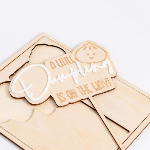 Decoración Para Tarta Con Texto En Inglés A Little Dumpling