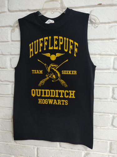 Playera Sin Mangas Hufflepuff Hogwarts Harry Potter Quidditc