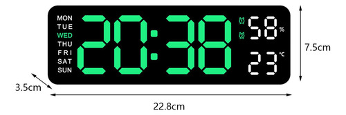 Reloj De Pared Led Reloj Despertador Digital Reloj De Negro