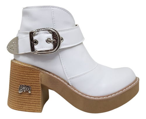 Botas Zapatos Mujer Plataformas Blanca Borcegos Botinetas