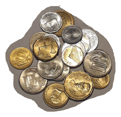 Monedas De Uruguay Son 23 Sin Circular Todas Diferentes