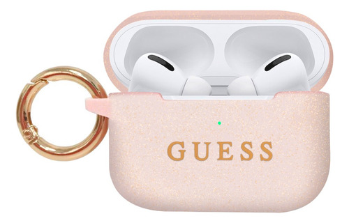 Funda Case Guess Anillo Rosa Compatible Con Airpods Pro