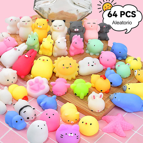 64 Piezas De Juguetes Squishy Para Niños, Fidget Toys Con