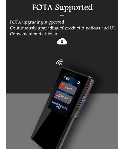Imagen 5 de 12 de Traductor De Voz Idioma Inteligente Wifi Bidireccional