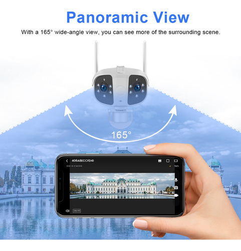 Cámara De Vigilancia/hd Binocular Inalámbrica Wifi180 Gran