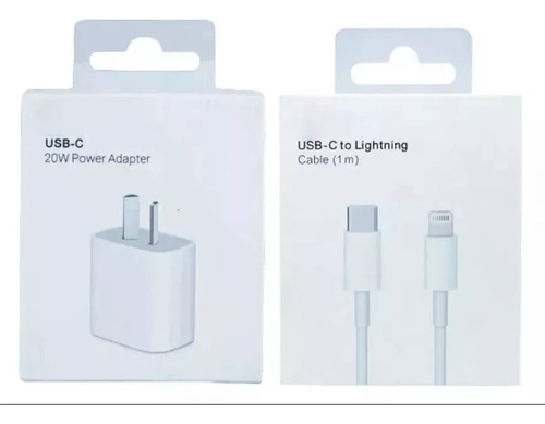 Cargador C 20w Carga Rápida Para Iphone 13 + Cable C A Light