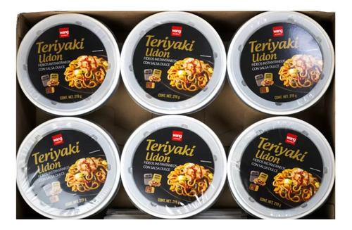 Fideos Instantáneos Teriyaki Udon 6 Pzs De 219g Cada Uno